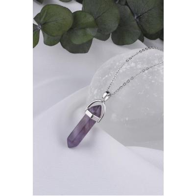 Natural Amethyst Stone Necklace - KL0455