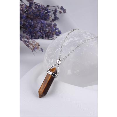 Natural Tiger's Eye Stone Necklace 