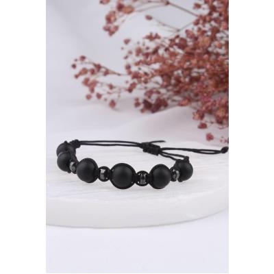 Onyx Stone Knitted Bracelet - BL0267