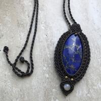 Örme Lapis Lazuli Taşı Kolye - KOL0044