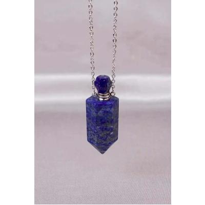 Lapis Lazuli Taşı Parfüm Şişesi Kolye