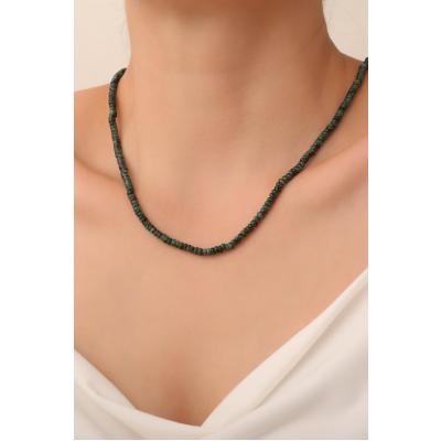Emerald Stone Necklace (with 925 Sterling Silver Device)
